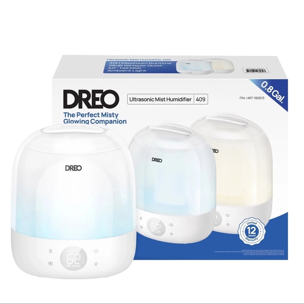 DREO Ultrasonic Cool Mist Humidifier - 0.8 Gal. 2-pack BRAND NEW